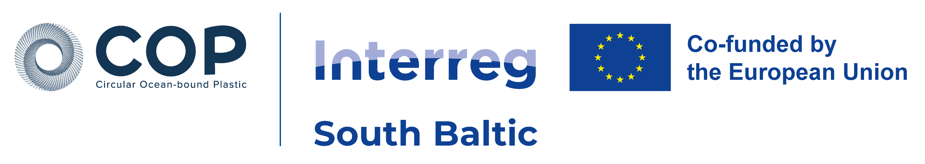 Circular Ocean-bound Plastic (COP) Logo - Interreg South Baltic Project